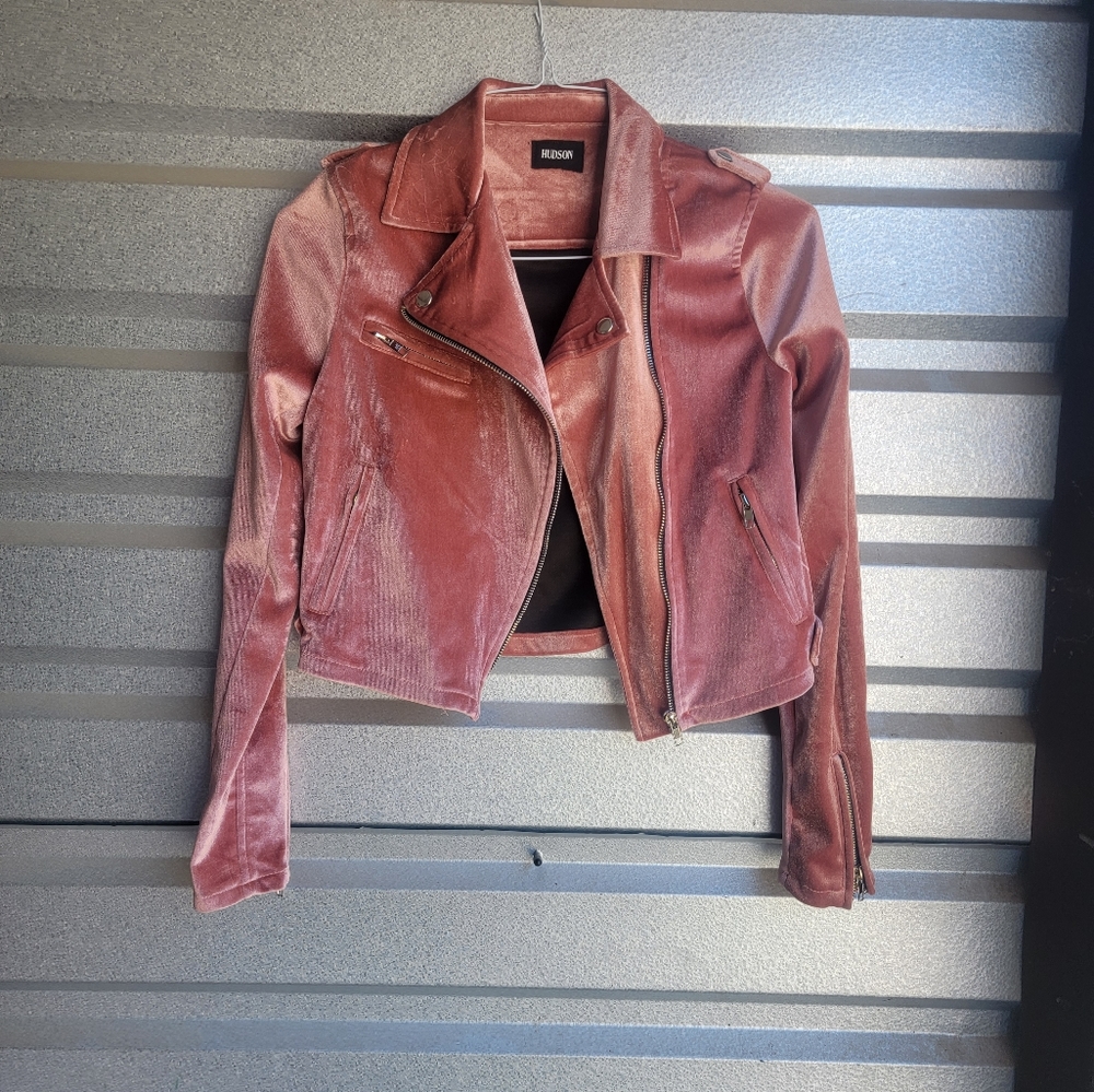 HUDSON BRUSHED VELVET MOTORCYCLE JACKET